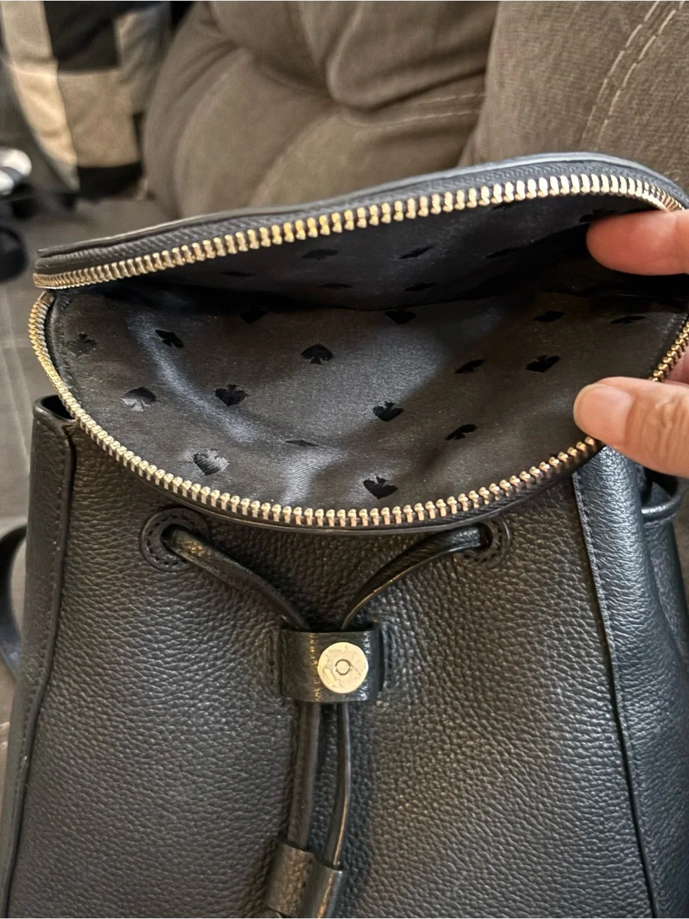 kate spade ♠️ pebbled leather backpack